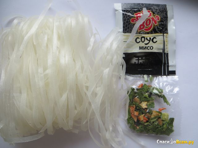 Лапша быстрого приготовления Big Bon по-японски Рисовая лапша с соусом мисо