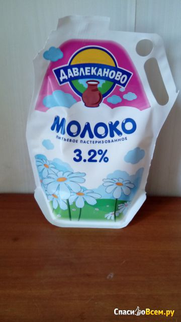 Молоко питьевое пастеризованное "Давлеканово" 3,2%