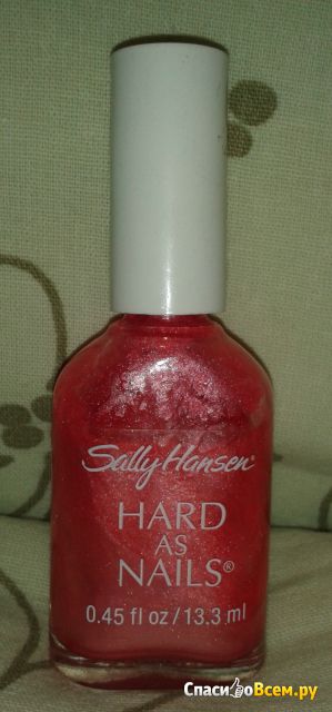 Укрепляющий лак для ногтей Sally Hansen Hard as Nails "Розовый перламутр"