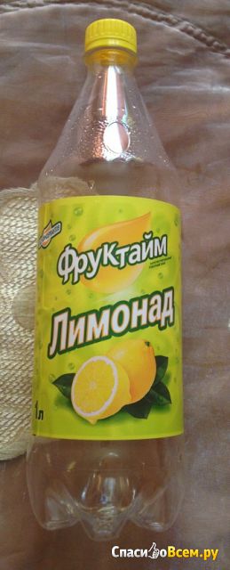 Сильногазированный безалкогольный напиток "Фруктайм" Лимонад