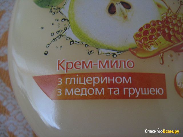 Крем-мыло Sunny Natural Series с глицерином, медом и грушей