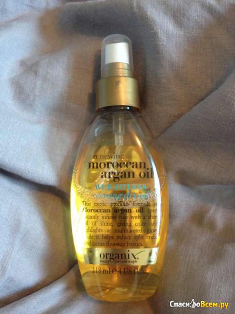 Масло для волос Organix Weightless Healing Dry Oil Renewing Moroccan Argan Oil