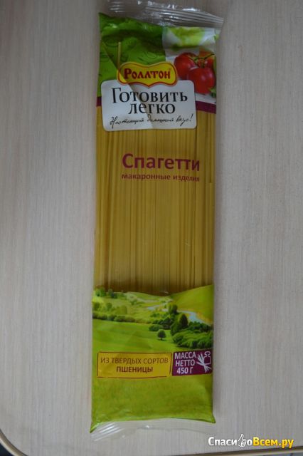 Спагетти из твёрдых сортов пшеницы «Роллтон» Готовить легко
