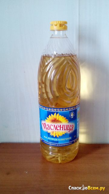 Подсолнечное масло "Масленица" рафинированное дезодорированное