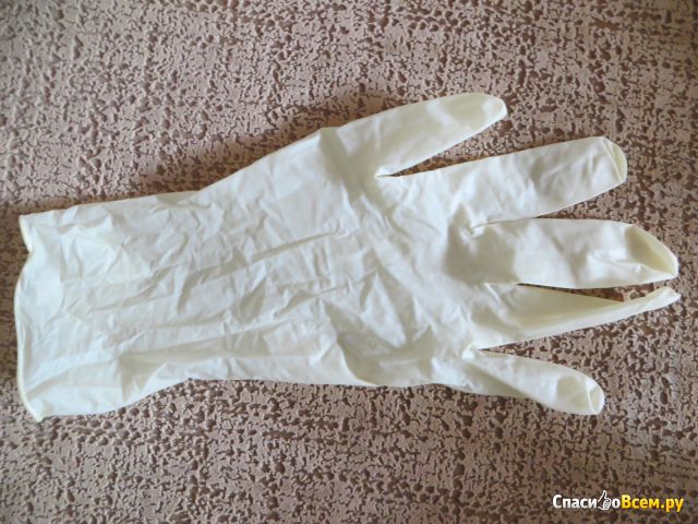 Перчатки диагностические латексные неопудренные текстурированные Safe& Care Top Glove