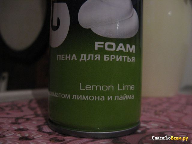 Пена для бритья Gillette С ароматом лимона и лайма
