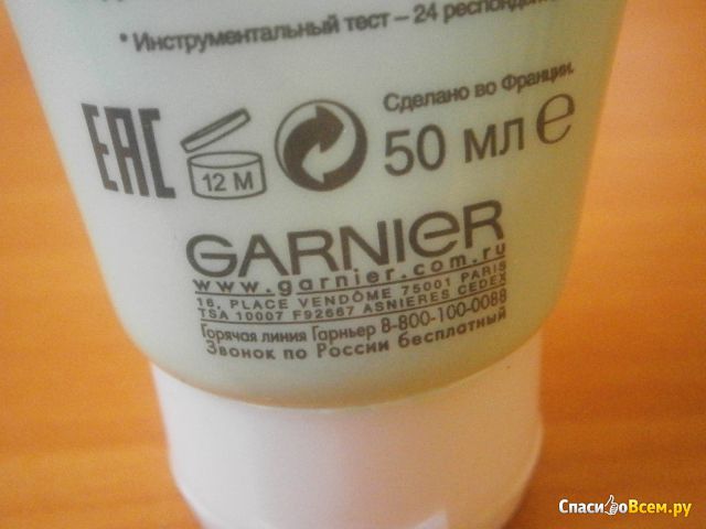 Матирующий крем-сорбет Garnier "Живительное увлажнение" для смешанной и жирной кожи