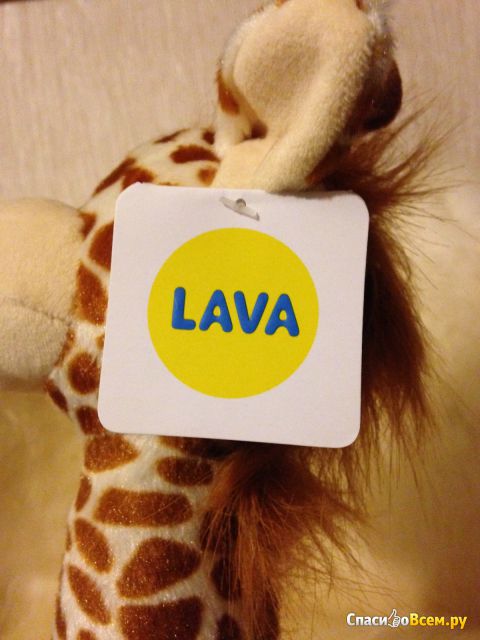 Игрушка мягконабивная "Lava" озвученная Жираф насыпной