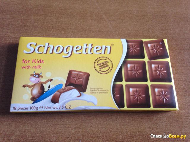 Шоколад "Trumpf" Schogetten For kids with milk