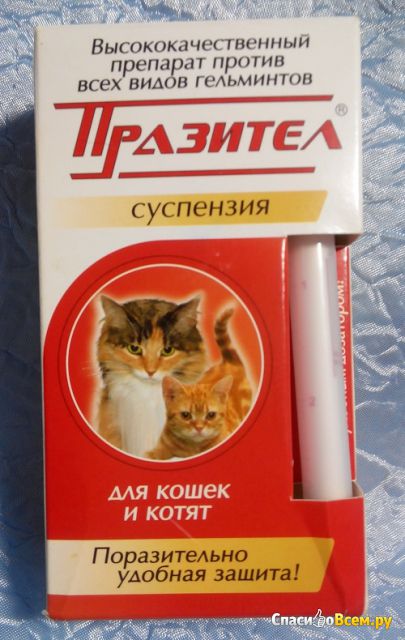 Препарат против гельминтов для кошек и котят cуспензия Скифф "Празител"