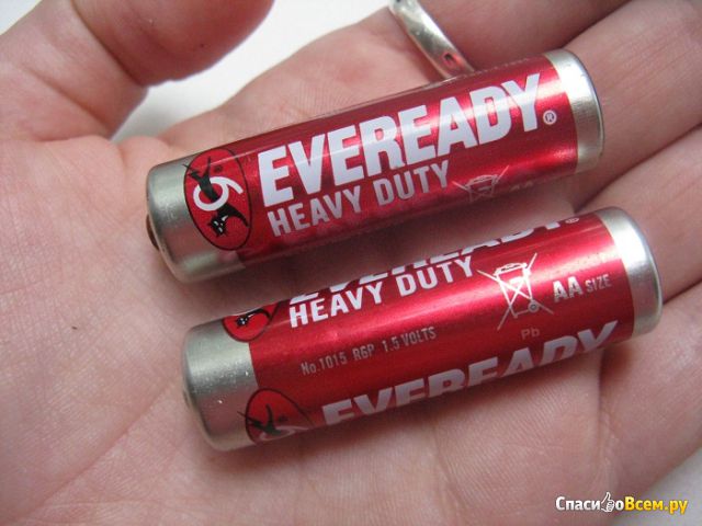 Солевые батарейки Eveready Heavy Duty