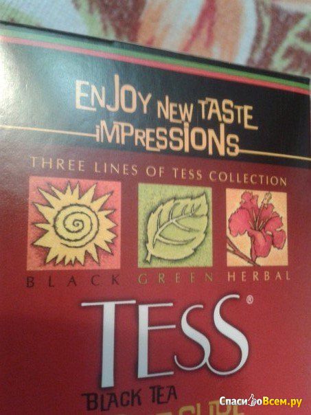 Черный чай Tess Pleasure шиповник и яблоко