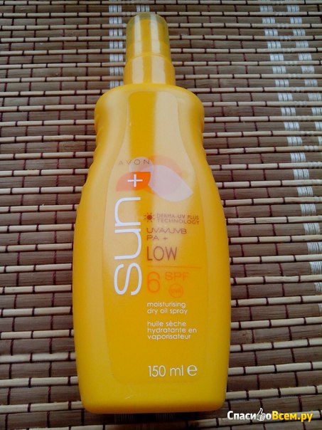 Солнцезащитное увлажняющее масло-спрей для тела Avon Sun SPF 6