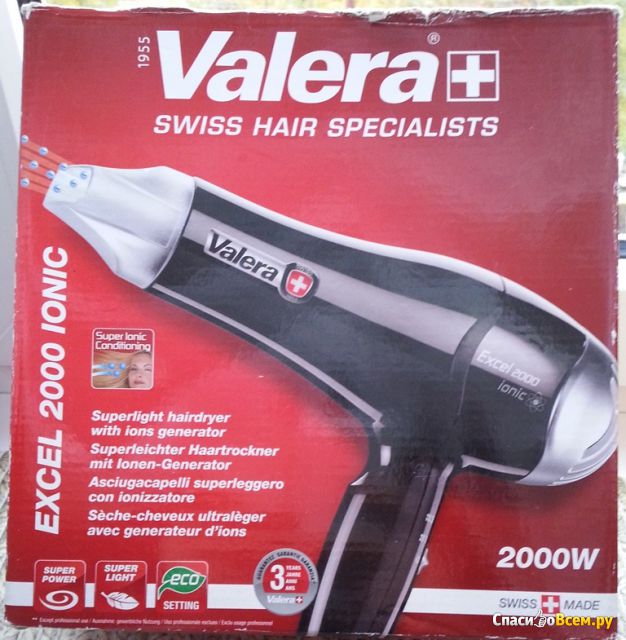 Фен для волос Valera Excel 2000 Ionic