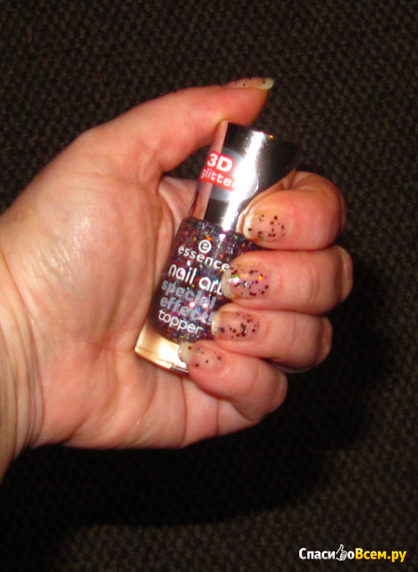 Лак для ногтей Essence Nail Art 02 Circus Confetti Special Effect Topper 3D Glitter