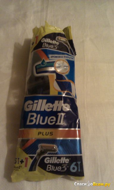 Бритвенные станки Gillette Blue II Plus одноразовые