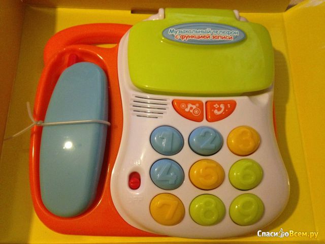 Игрушка электронная развивающая "Расти малыш" Говорящий телефон с функцией записи арт. ТТ13