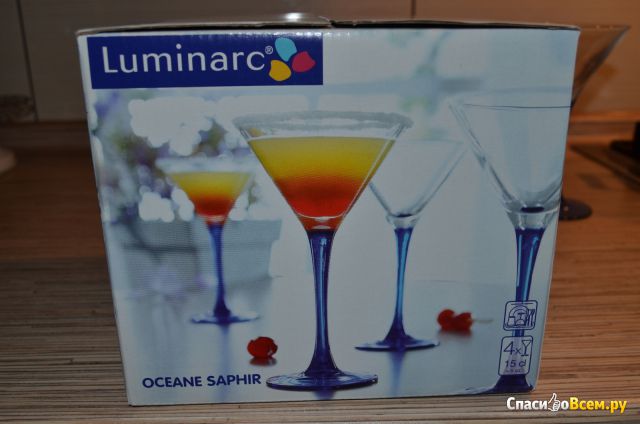 Набор бокалов для мартини Luminarc "Oceane Saphir"