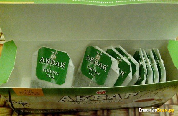 Чай Akbar зеленый в пакетиках