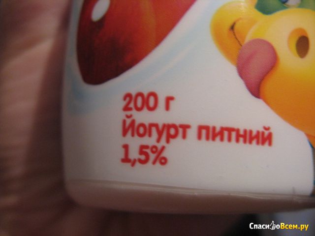 Йогурт питьевой Danone "Растишка" персик-абрикос 1,5%