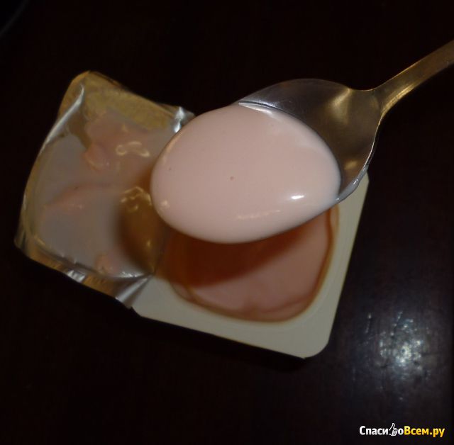 Йогуртный продукт Ehrmann «Услада» Сливочная с соком клубники 5,1%