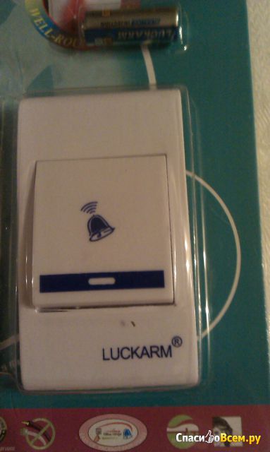 Дверной звонок Luckarm с телеуправлением и сверканием лампочкой "Intelligent" модель 8202