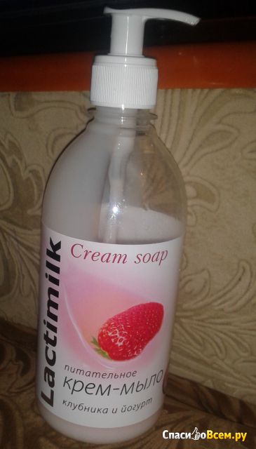 Питательное крем-мыло Lactimilk "Клубника и йогурт"