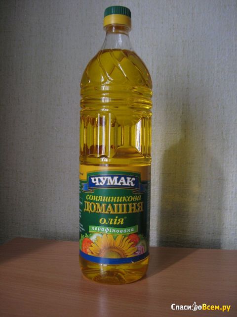 Подсолнечное масло Чумак "Домашнее" нерафинированное