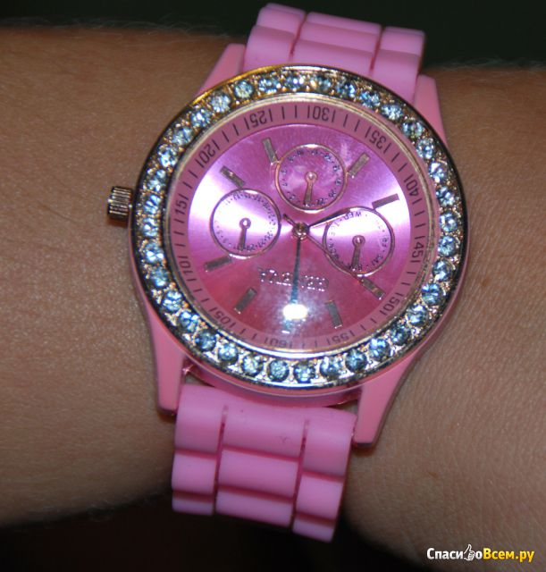 Наручные часы с силиконовым ремешком Geneva Watch Gel Crystal Silicone Men Lady Jelly Watch