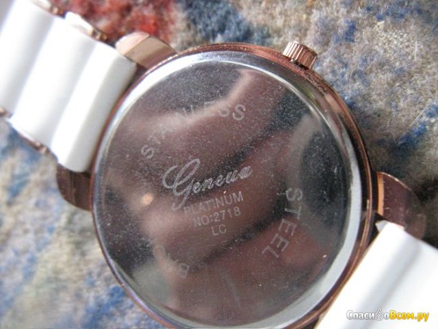 Наручные часы с силиконовым ремешком Geneva Platinum NO:2718 LC