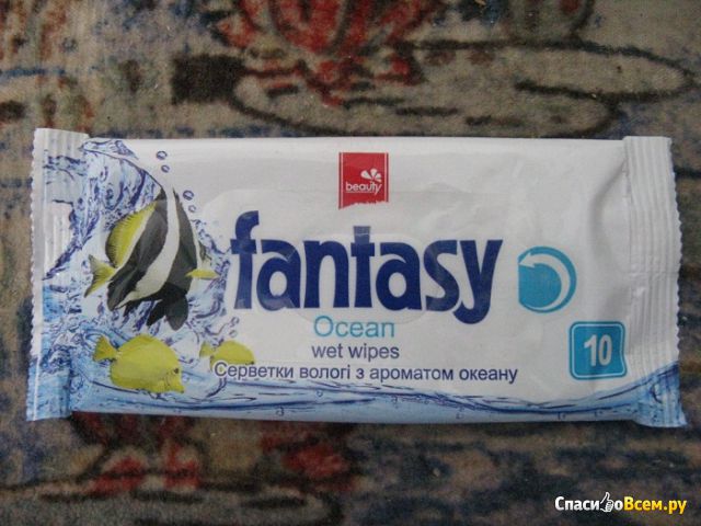 Влажные салфетки "Fantasy" Ocean с ароматом океана