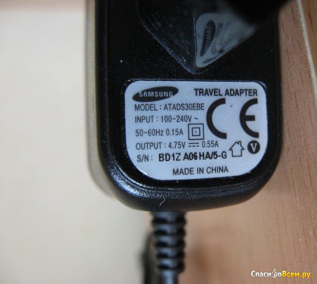 Зарядное устройство Samsung ATADS30EBE Travel Adapter