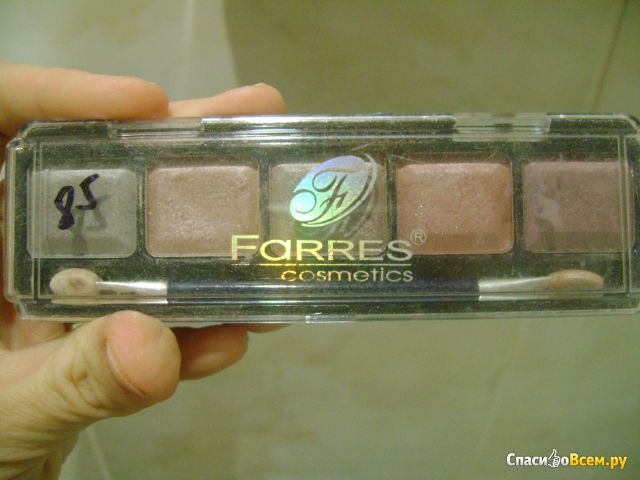 Тени для век с аппликатором Farres cosmetics 5 цветов №02