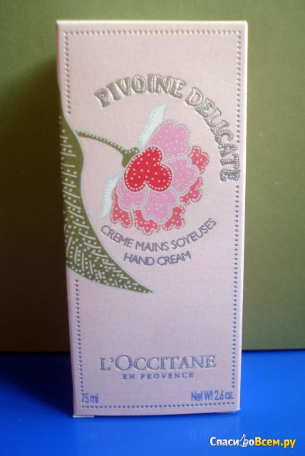 Крем для рук L'Occitane en Provence Pivoine Delicate "Чувственный пион"