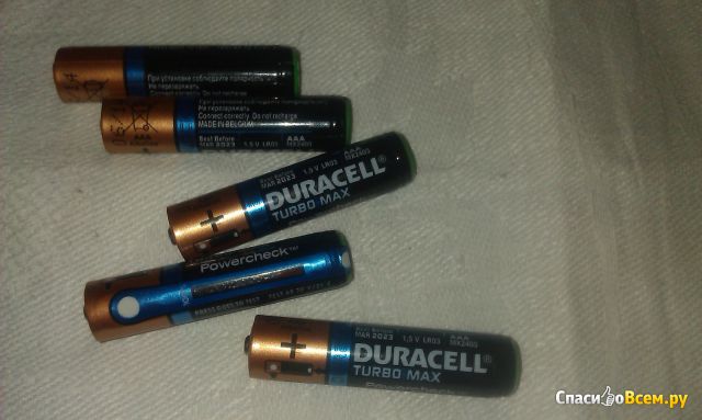 Щелочные батарейки Duracell Turbo Max AAA
