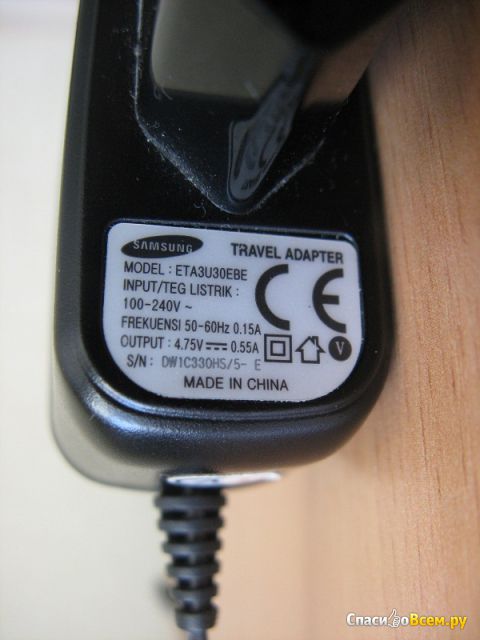 Зарядное устройство Samsung ETA3U30EBE Travel Adapter