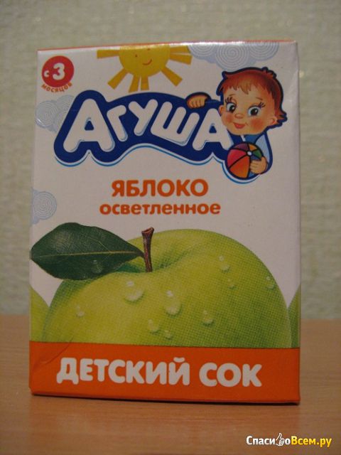 Детский сок Агуша "Яблоко осветленное" с 3 месяцев