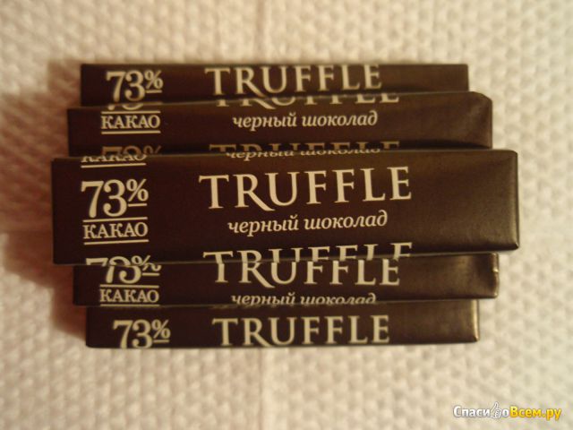 Черный шоколад "Любимов" Truffle с трюфельной начинкой 75% какао