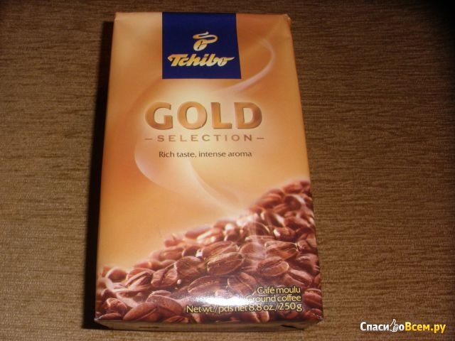 Кофе натуральный жареный молотый Tchibo Gold Selection
