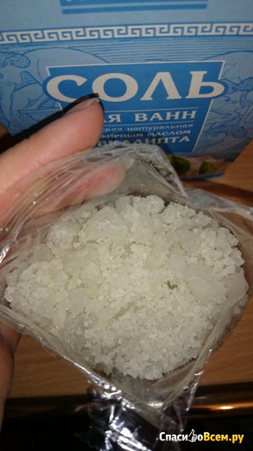 Соль для ванн морская натуральная "Желана" с эфирным маслом эвкалипта