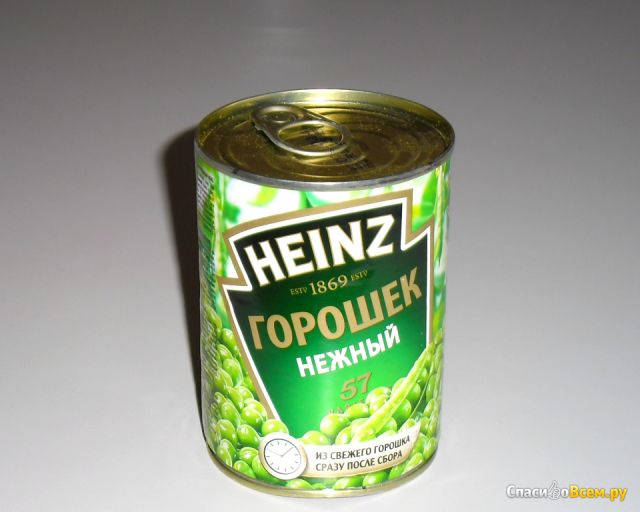 Горошек зеленый консервированный Heinz