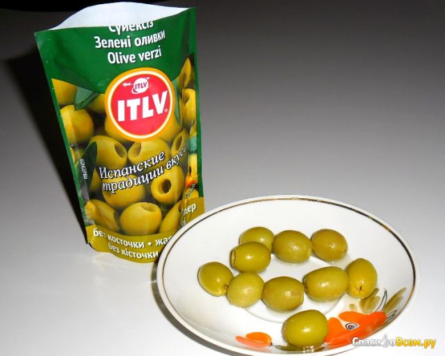 Зелёные оливки без косточек ITLV