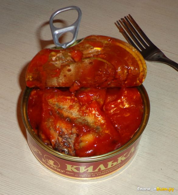 Килька рижская обжаренная с чили в томатном соусе "Keano"
