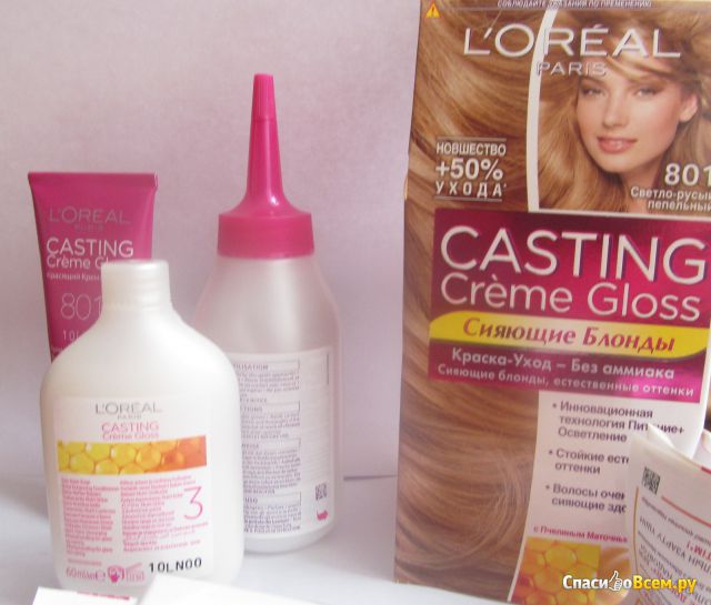 Краска для волос L'Oreal Casting Creme Gloss 801 Светло-русый пепельный
