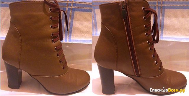 Женские ботинки на шнурках Soldi "Деми (каблук - 1)"