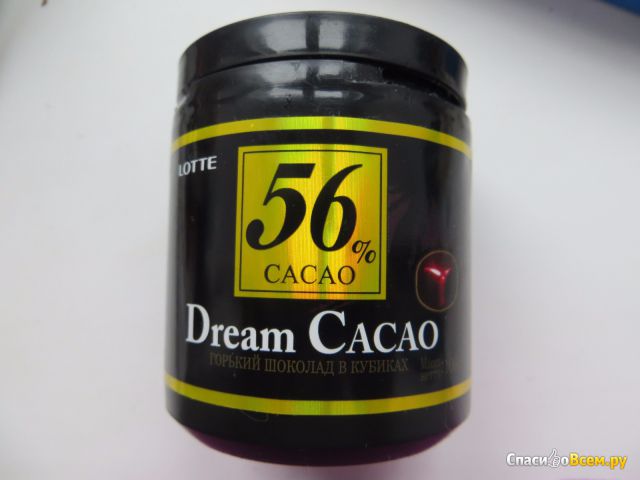 Шоколад в кубиках Lotte Dream Cacao 56%