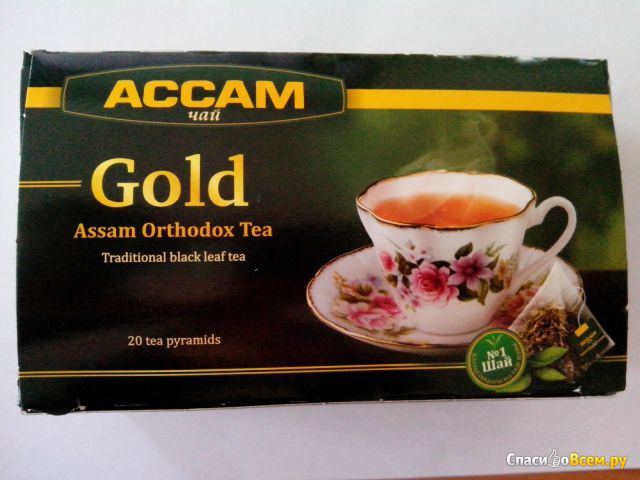 Чай Ассам Gold Assam Orthodox tea в пирамидках