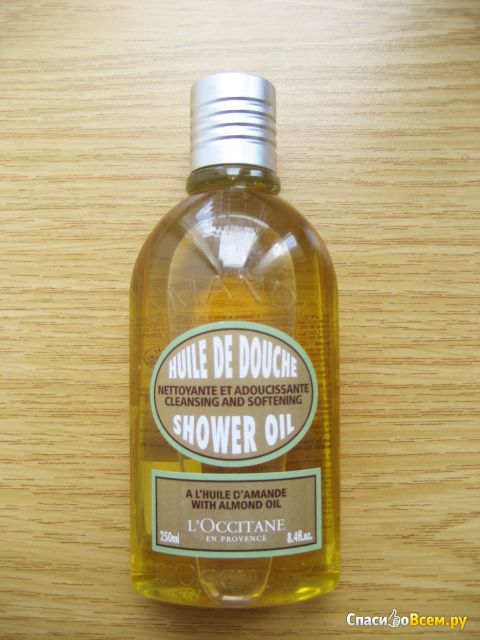 Масло для душа миндаль L'occitane Almond Cleansing And Soothing Shower Oil