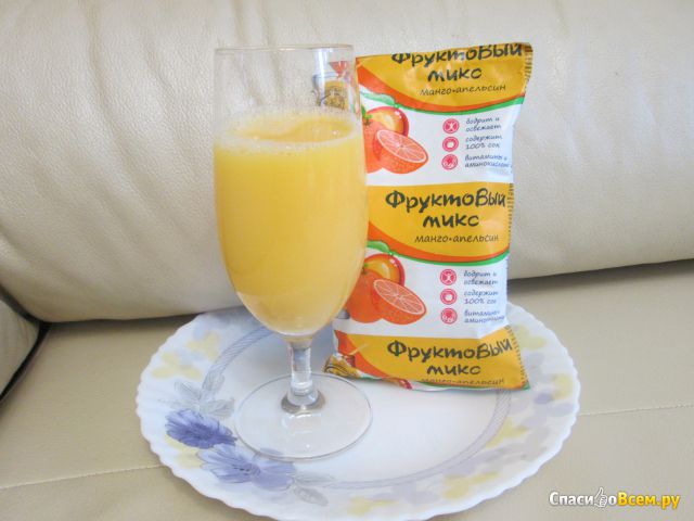 Напиток сывороточный пастеризованный "Фруктовый микс" Манго-апельсин