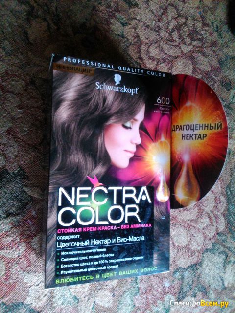 Стойкая крем-краска для волос Schwarzkopf Nectra Color без аммиака 600 Светло-каштановый